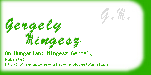 gergely mingesz business card